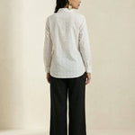 Shirt With Two Embroidered Pocket on Dobby Fabric Co - ord Set - Western Era Co - ord set for women