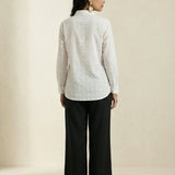 Shirt With Two Embroidered Pocket on Dobby Fabric Co - ord Set - Western Era Co - ord set for women