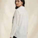 Shirt With Two Embroidered Pocket on Dobby Fabric - Western Era Tops for women