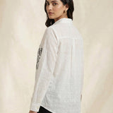 Shirt With Two Embroidered Pocket on Dobby Fabric - Western Era Tops for women