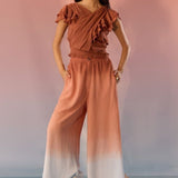 Sky and Sand Frill Top and Pant Set - Western Era Cordset for women