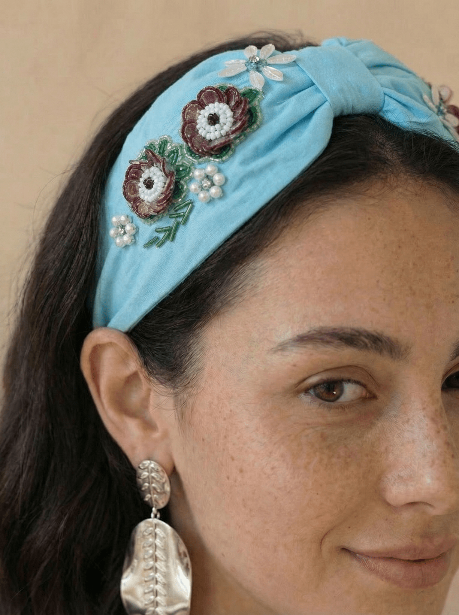 Sky - High Heritage Hand Embroidered Headband - Western Era for women