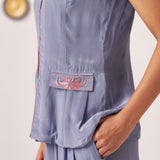 Slate Blue Sleeveless Top & Wide - Leg Pants Co - Ord Set - Western Era Co - ord set for women