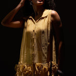 Sleeveless Organza Top with Floral Appliques and Spaghetti - Western Era Tops for women