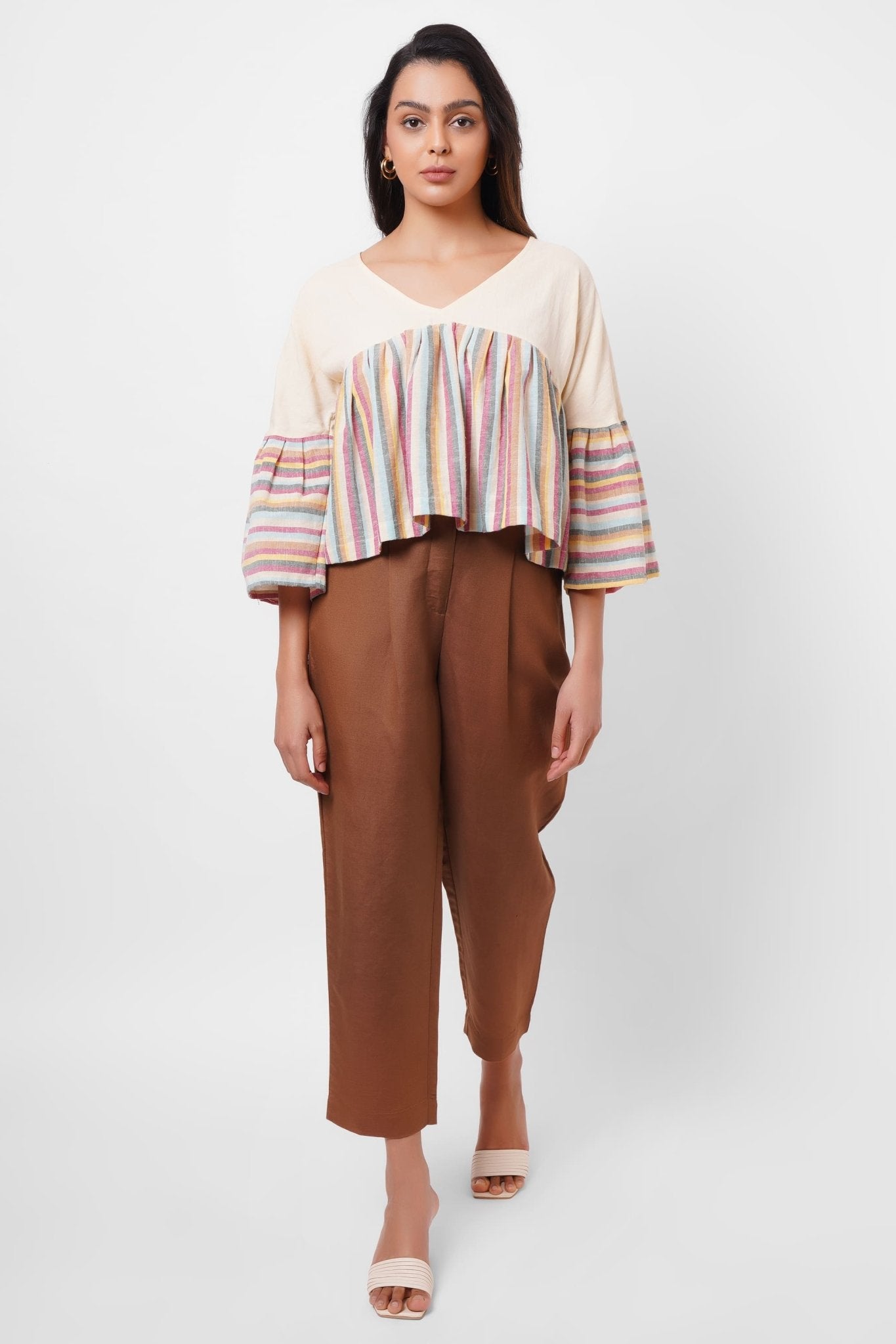 Slim - Fit Tapered Cotton Trousers - Western Era trousers for women