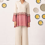 Soma Ivory & Rose Ombre Tunic - Western Era Tops for women