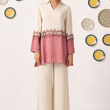 Soma Ivory & Rose Ombre Tunic - Western Era Tops for women