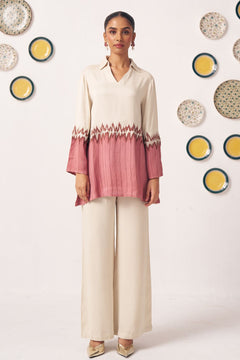 Soma Ivory & Rose Ombre Tunic - Western Era Tops for women