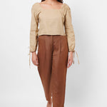 Square Neck Mud Top with Elasticated Cuff - Western Era Tops for women