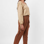 Square Neck Mud Top with Elasticated Cuff - Western Era Tops for women