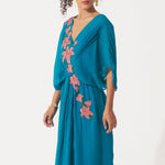 Statement Wear Floral Patch Embroidered Dress with Spaghetti - Western Era Dresses for women