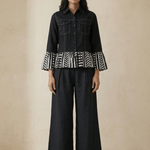 Stripe Panel Shirt with Top Stitch - Western Era Tops for women
