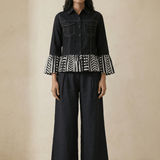 Stripe Panel Shirt with Top Stitch - Western Era Tops for women