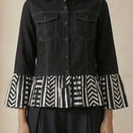 Stripe Panel Shirt with Top Stitch - Western Era Tops for women