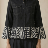 Stripe Panel Shirt with Top Stitch - Western Era Tops for women