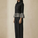 Stripe Panel Shirt with Top Stitch - Western Era Tops for women