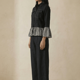 Stripe Panel Shirt with Top Stitch - Western Era Tops for women