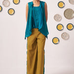 Teal Draped Overlay Top - Western Era Tops for women
