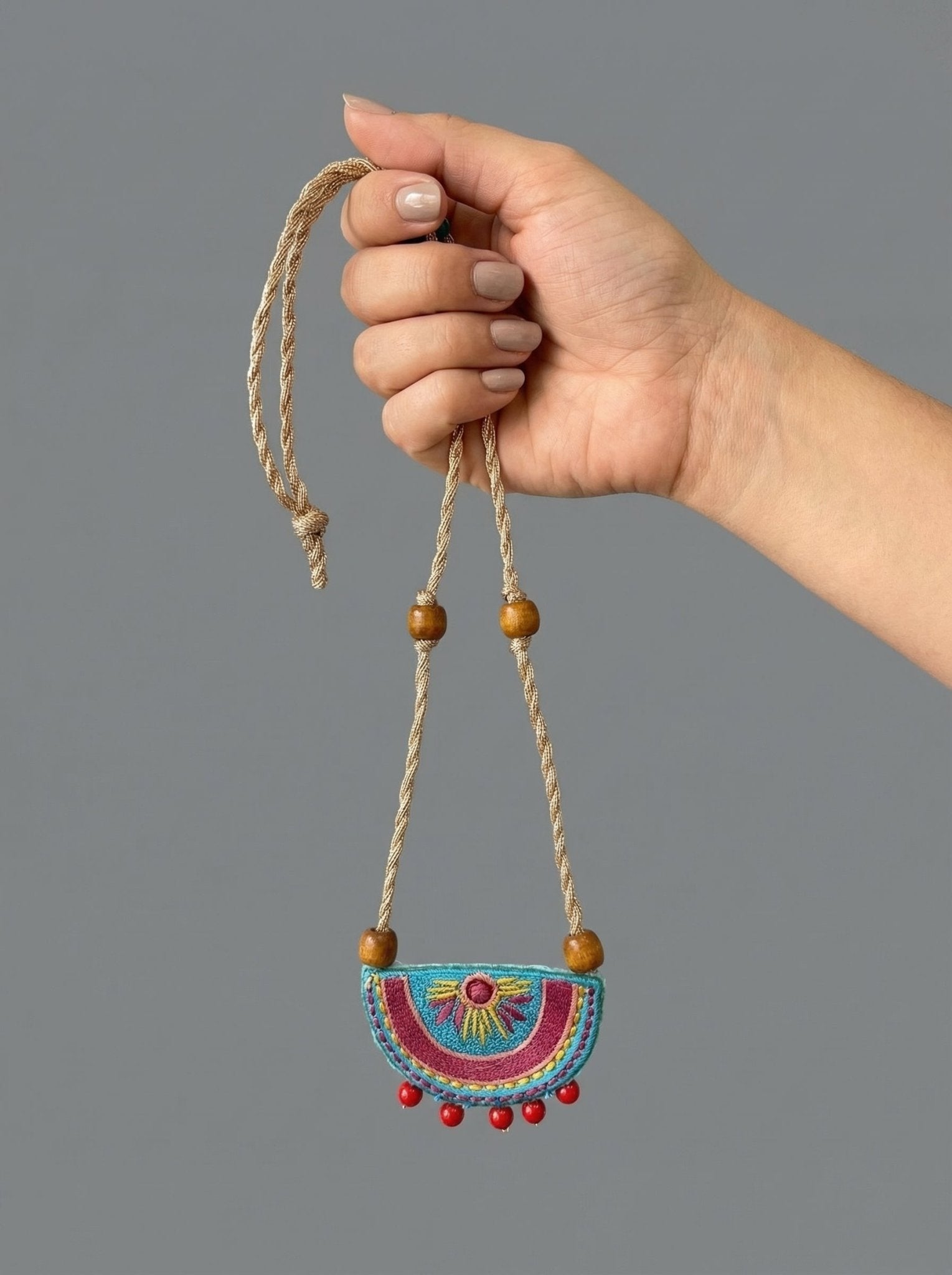 The Festival Charm Handmade Necklace In Embroidery Design - Western Era for women