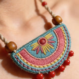 The Festival Charm Handmade Necklace In Embroidery Design - Western Era for women