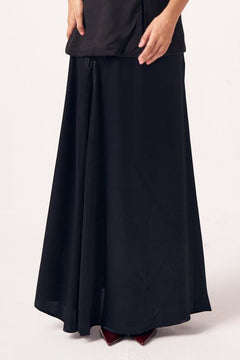 Tiana Black Draped Skirt - Western Era Bottoms for women