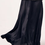 Tiana Black Draped Skirt - Western Era Bottoms for women