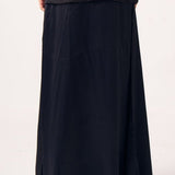 Tiana Black Draped Skirt - Western Era Bottoms for women