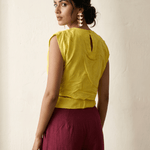 Top In Bottom Side Knot With Front Embroidery Design - Western Era Tops for women
