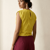 Top In Bottom Side Knot With Front Embroidery Design - Western Era Tops for women