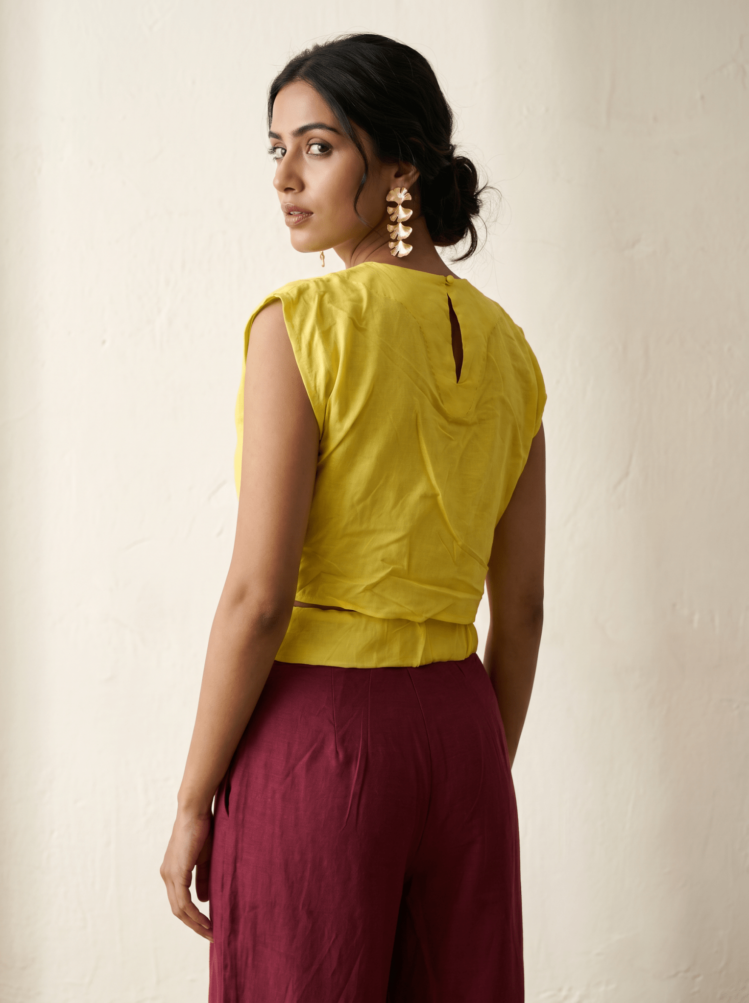 Top In Bottom Side Knot With Front Embroidery Design - Western Era Tops for women