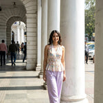 V - Neck Pleated Floral Print Flare Top - Western Era Tops for women