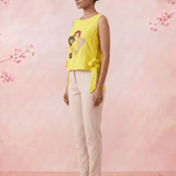 Versatile Overtop Delicate Floral Embroidery With Side Knot Overtop - Western Era Tops for women
