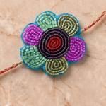 Vibrant Floral Motif with Multicolor Beadwork Rakhi - Western Era Rakhi for women
