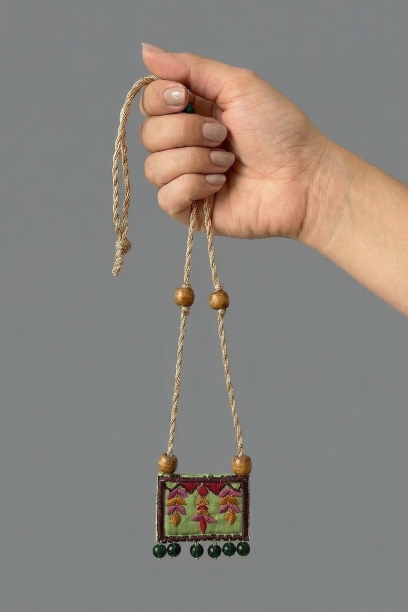 Vintage Bloom Handmade Embroidered Necklace - Western Era for women