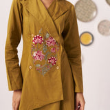 Waist Embroidered Jacket Dress - Western Era Dresses for women