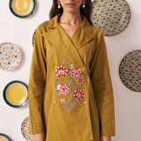 Waist Embroidered Jacket Dress - Western Era Dresses for women