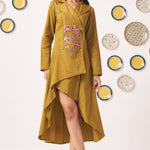 Waist Embroidered Jacket Dress - Western Era Dresses for women