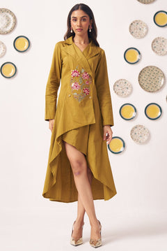 Waist Embroidered Jacket Dress - Western Era Dresses for women