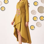 Waist Embroidered Jacket Dress - Western Era Dresses for women