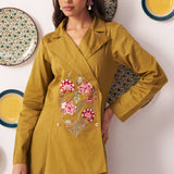 Waist Embroidered Jacket Dress - Western Era Dresses for women