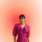 Wine Double Layered Scalloped Embroidered Top - Western Era Tops for women