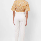 Yellow Toile Print Crop Top - Western Era Tops for women