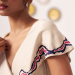 Zaria Ivory Breeze Wrap Midi Dress - Western Era Dresses for women