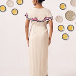 Zaria Ivory Breeze Wrap Midi Dress - Western Era Dresses for women