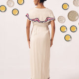 Zaria Ivory Breeze Wrap Midi Dress - Western Era Dresses for women